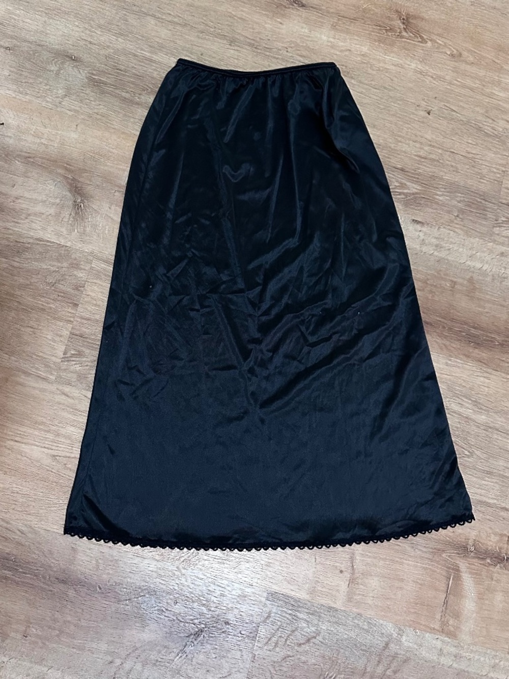 Adonna black slip skirt